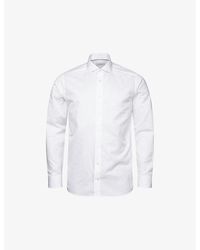 Eton - Solid Regular-fit Cotton And Linen-blend Shirt - Lyst