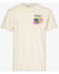 Obey - Post Modern Branded-print Cotton-jersey T-shirt - Lyst
