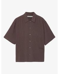 AllSaints - Archer Resort-Collar Linen-Blend Shirt - Lyst