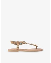 Carvela Kurt Geiger - Amalfi T-Bar Leather Sandals - Lyst