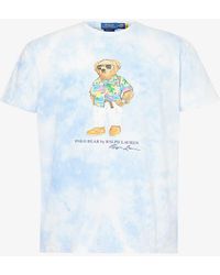Polo Ralph Lauren - Bear-print Tie-dye Cotton-jersey T-shirt - Lyst