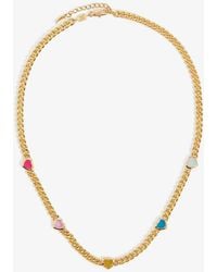 Missoma - Jelly Heart 18ct Recycled Yellow-gold Plated Brass, Quartz And Chalcedony Necklace - Lyst