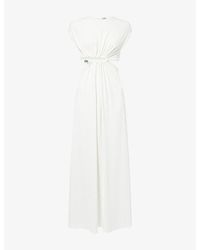 Christopher Esber - Droplet Crystal Clasp Stretch-Jersey Maxi Dress - Lyst