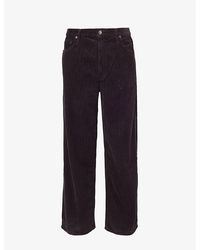Agolde - Low baggy Corduroy-texture Relaxed-fit Straight-leg Cotton Trousers - Lyst