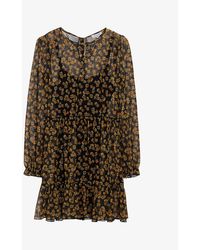 topshop floral tassel mini dress