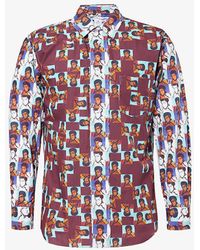 Comme des Garçons - Muhammad Ali Graphic-print Cotton-poplin Shirt - Lyst