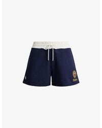 Polo Ralph Lauren - X Wimbledon Brand-Embroidered Cotton-Jersey Shorts - Lyst