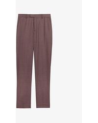 Ted Baker - Byront Slim-fit Straight-leg Wool Trousers - Lyst