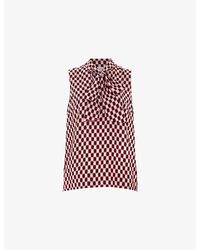 Phase Eight - Junie Tie-Neck Sleeveless Woven Top - Lyst
