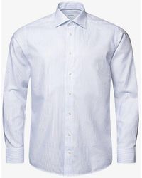 Eton - Striped Regular-fit Cotton-blend Oxford Shirt - Lyst