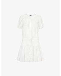 PAIGE - Nisha Short-Sleeve Cotton Dress - Lyst
