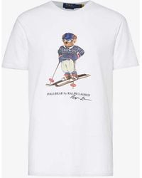 Polo Ralph Lauren - Bear-print Slim-fit Cotton-jersey T-shirt Xx - Lyst