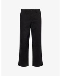 FRAME - Straight-Leg Mid-Rise Cotton Chino Trousers - Lyst