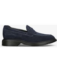 Hogan - H576 Chunky-sole Suede Penny Loafers - Lyst