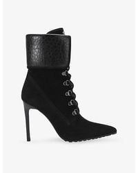 Steve Madden - Morals Nubuck Leather Stiletto Heeled Boots - Lyst