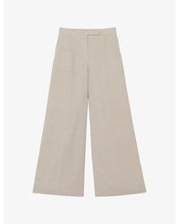 Reiss - Kit Wide-Leg Linen Trousers - Lyst