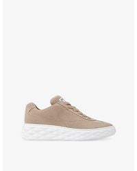 Jimmy Choo - Diamond Maxi Suede Low-Top Trainers - Lyst