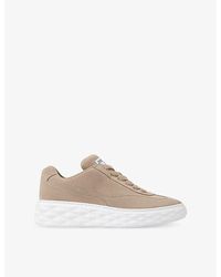 Jimmy Choo - Diamond Maxi Suede Low-Top Trainers - Lyst