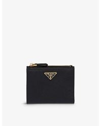 Prada - Brand-plaque Small Saffiano Leather Wallet - Lyst
