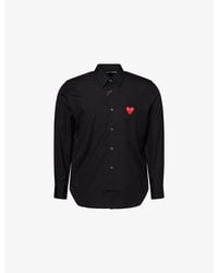 COMME DES GARÇONS PLAY - Heart Logo-Embroidered Cotton Shirt - Lyst