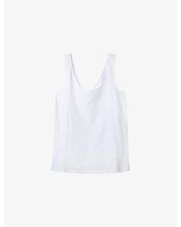 The White Company - Essential Reversible Stretch-cotton Vest - Lyst