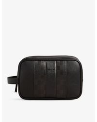 Ted Baker - Waydee Check-print Faux-leather Washbag - Lyst