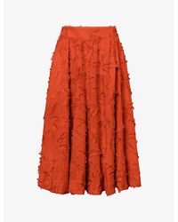 Twist & Tango - Meadow A-line Organic-cotton Midi Skirt - Lyst