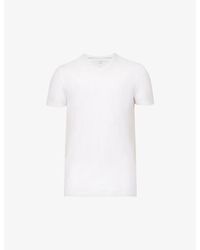 FALKE - Pack Of Two Daily Comfort V-Neck Stretch-Cotton T-Shirts - Lyst