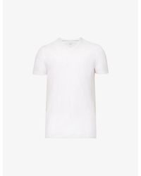 FALKE - Pack Of Two Daily Comfort V-neck Stretch-cotton T-shirt - Lyst