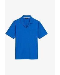 Ted Baker - Sntbees Revere-collar Stretch-cotton Polo - Lyst