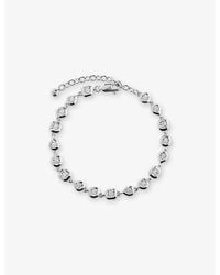 Monica Vinader - Bezel Sterling- And 0.5Ct Brilliant-Cut Diamond Chain Bracelet - Lyst