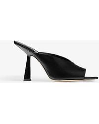 Jimmy Choo - Maryanne 100 Pointed-toe Leather Heeled Mules - Lyst