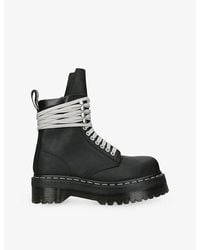 Rick Owens - X Dr. Martens Quad Sole Steel-Toe Leather Ankle Boots - Lyst