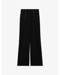 Claudie Pierlot - Sailor High-Rise Woven Trousers - Lyst