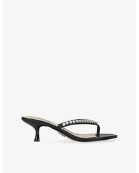 Steve Madden - Slater Heeled Faux-Leather Sandals - Lyst