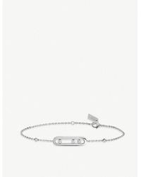 Messika - Womens White Baby Move 18ct White-gold And Diamond Bracelet - Lyst