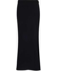 Alexander Wang - Logo-embossed Slim-fit Stretch-cotton Maxi Skirt - Lyst