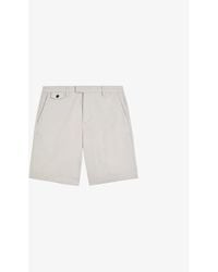 Ted Baker - Ashfrd Regular-fit Stretch Cotton-blend Chino Shorts - Lyst
