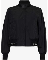 Givenchy - Buckle-embellished Padded Woven-blend Bomber Jacket - Lyst
