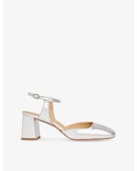 Whistles - Matilda Block-Heel Leather Slingback Shoes - Lyst