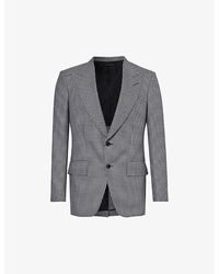 Tom Ford - Atticus Houndstooth-patterned Wool, Mohair And Silk-blend Blazer - Lyst