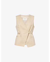 ME+EM - Wrap-Round Belted Linen-Blend Waistcoat - Lyst
