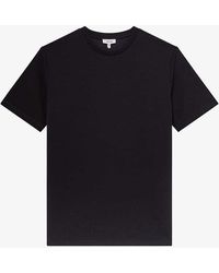 Reiss - Bradley Stitched-trim Stretch Woven-blend T-shirt X - Lyst