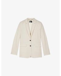 The Kooples - Notch-Lapel Regular-Fit Lyocell, Linen And Cotton Blazer - Lyst