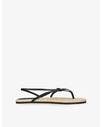 Neous - Lawan Raffia And Leather Sandals - Lyst