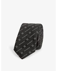 Givenchy - Logo Text-weave Silk Tie - Lyst