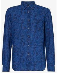 120% Lino - Tie-dye Floral-pattern Linen Shirt X - Lyst