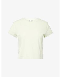 Agolde - Adine Shrunken Cotton T-Shirt - Lyst