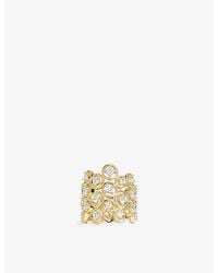 Apm Monaco - Les Bulles D'Eau 18Ct-Plated Alloy And Cubic Zirconia Ring - Lyst