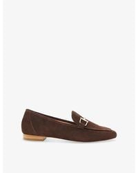 Dune - Grained Snaffle-Trim Suede Loafers - Lyst
